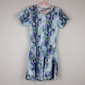 Blue Snake Print Dress